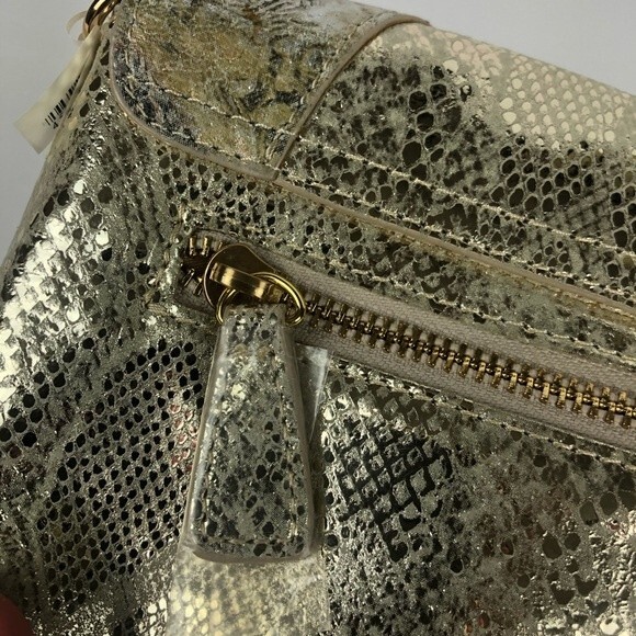 Debbie Brooks NY Gold Silk Screened Handbag Clutch Interchangeable - Picture 11 of 16